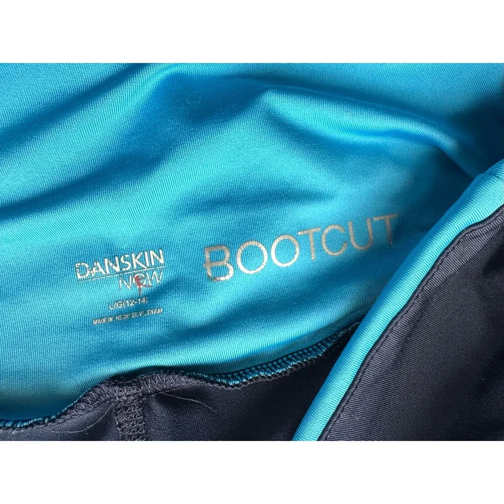 Danskin Now Womens Navy Blue Dri-More Bootcut Yoga Pants Size L 12-14 A3666